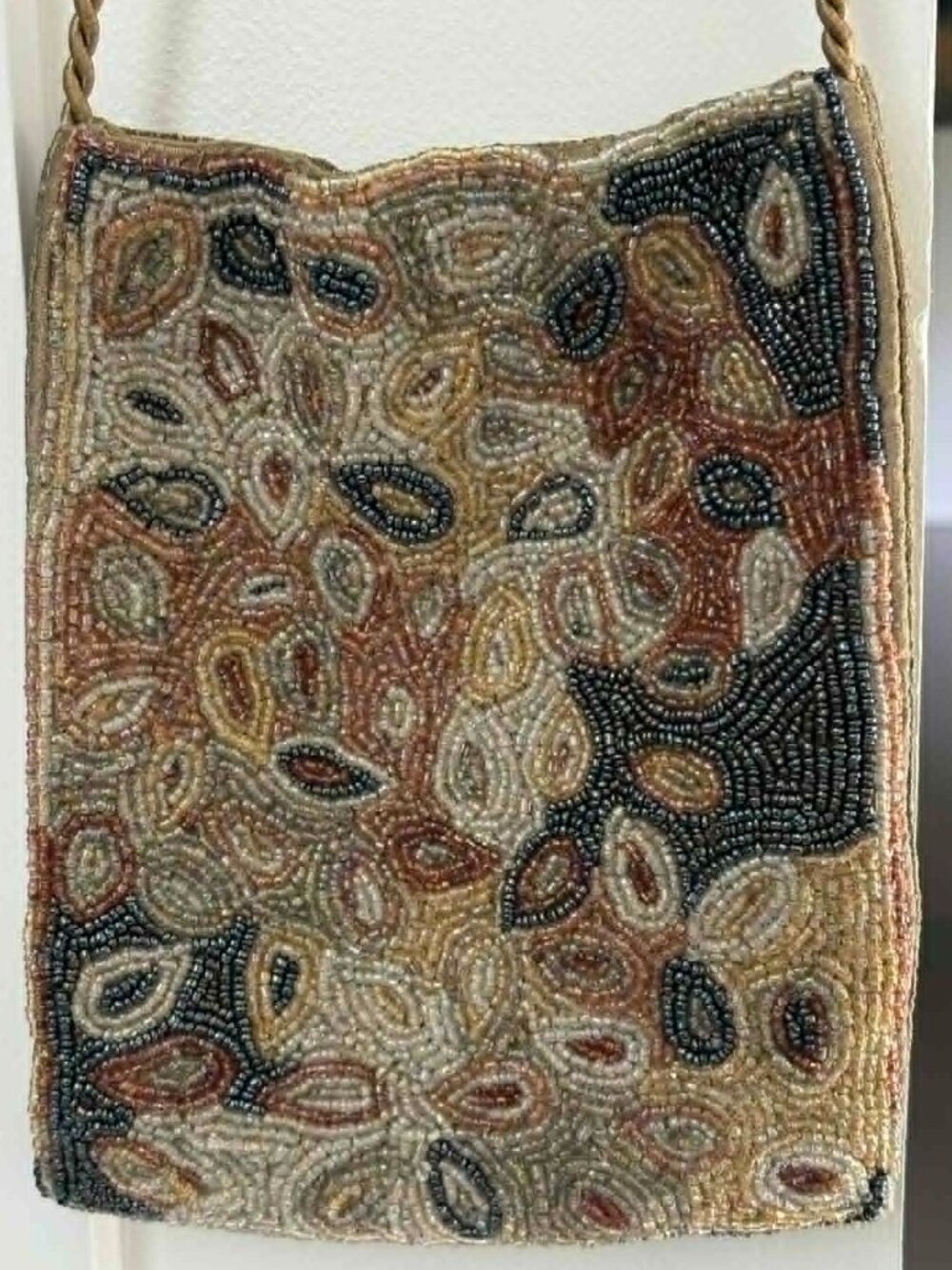 Vintage Beaded Crossbody Purse – Made in India